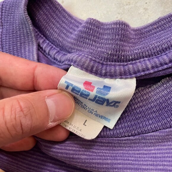 Vintage 80s 90s Gecko Hawaii Purple T-shirt Size L - Picture 3 of 9